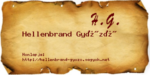 Hellenbrand Győző névjegykártya